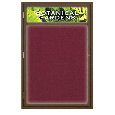United Visual Products Open Faced Traditional Rounded Corkboard UV640ARC-BRONZE-DBURGU